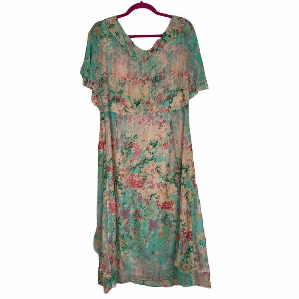Sundance Elysian Garden Silk Flutter Sleeve Dress - Picture 9 of 9